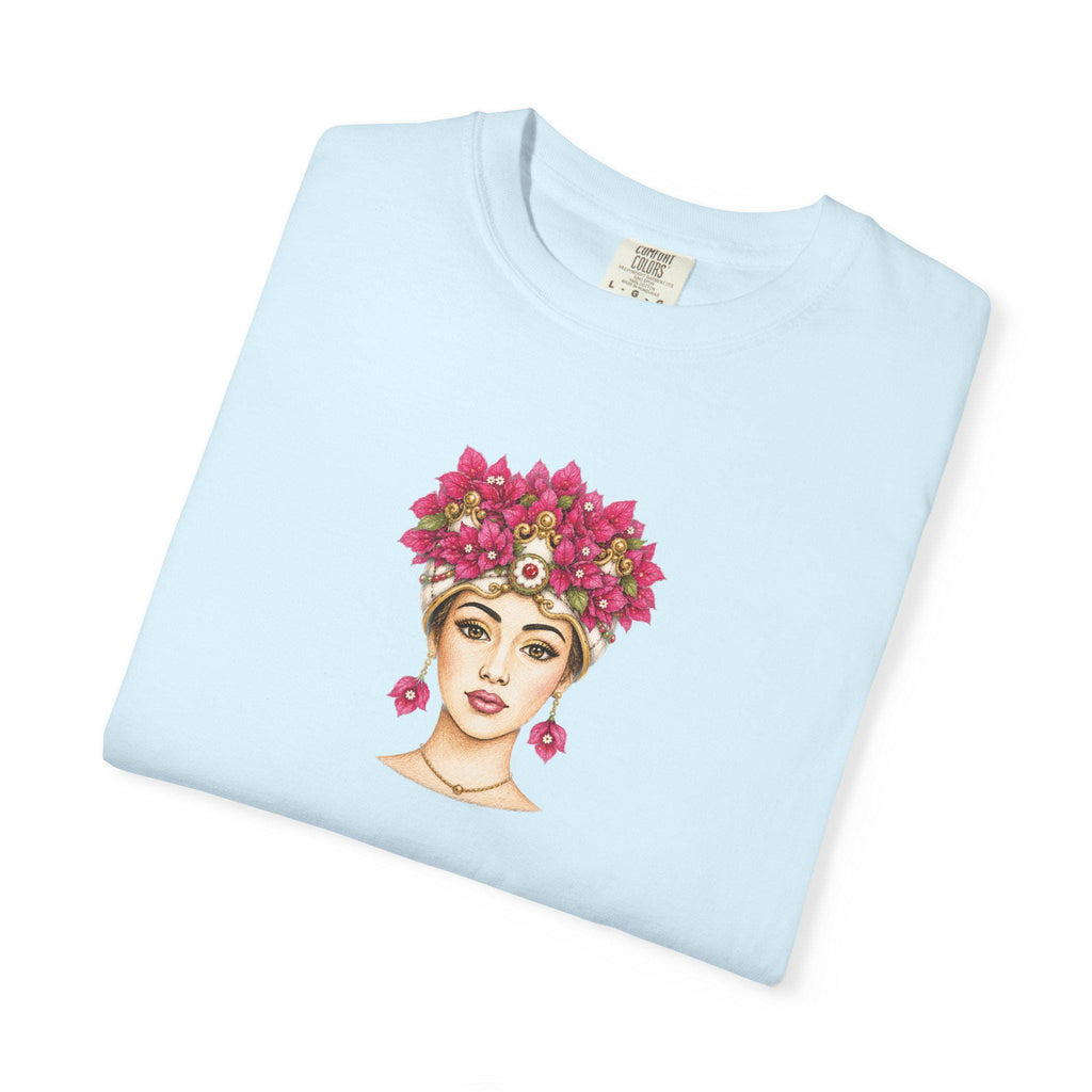 Sicilian Woman Bougainvillea Shirt, Mora Portrait Tee - photo 7