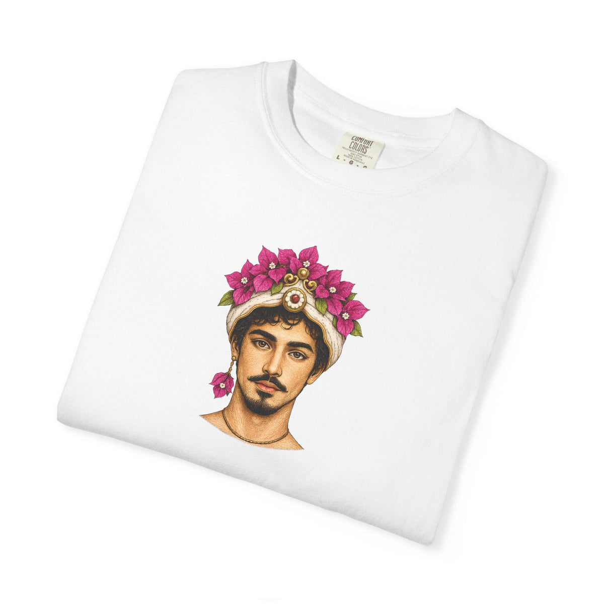 Sicilian Man Bougainvillea Shirt, Moro Portrait Tee - photo 2