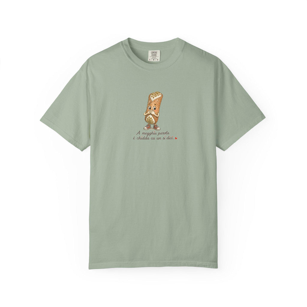 Sicilian Wisdom Cannolo Shirt, A Megghiu Parola Tee - photo 5