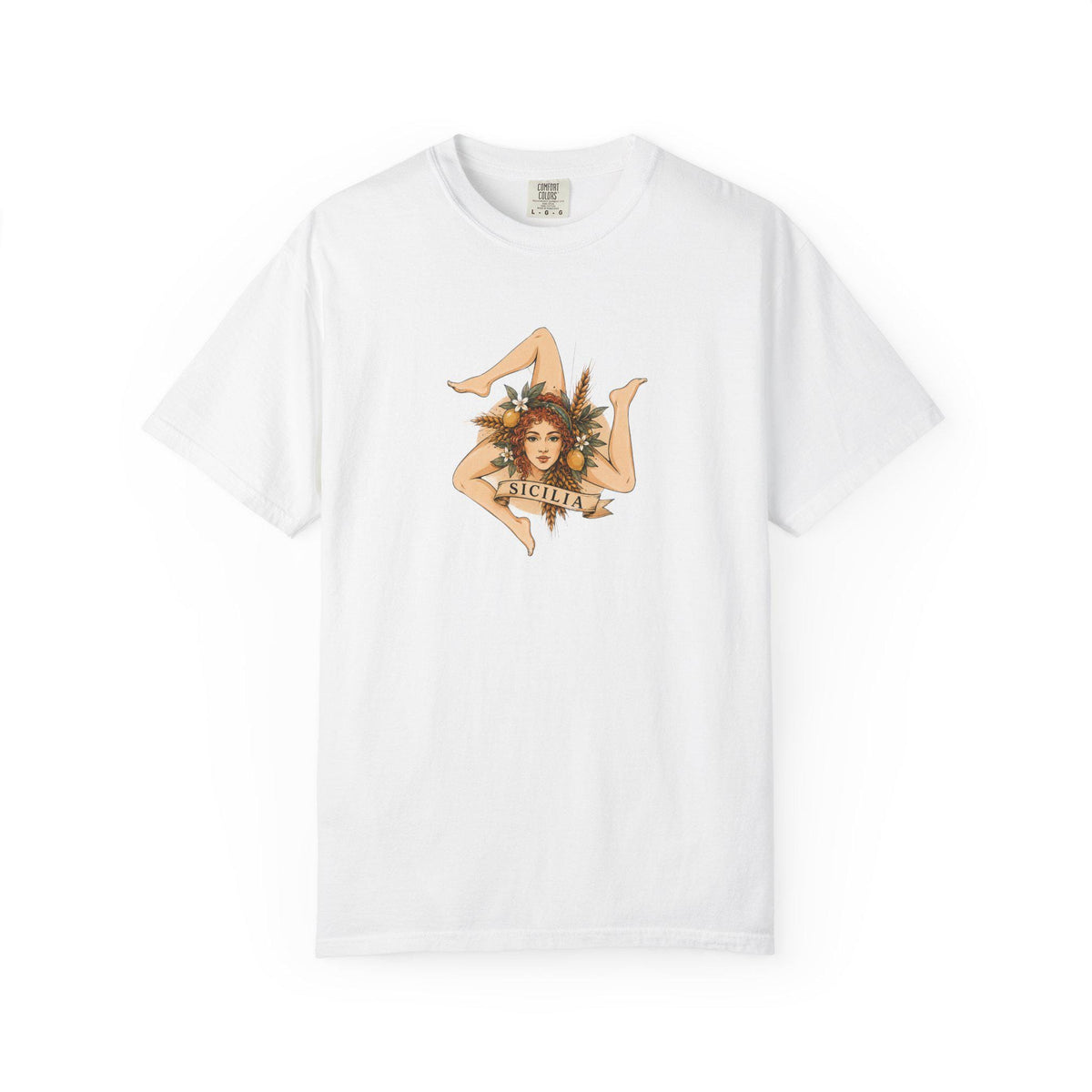 Sicily T Shirt Unisex, Comfort Colors 1717, Sicilian Woman - photo 2